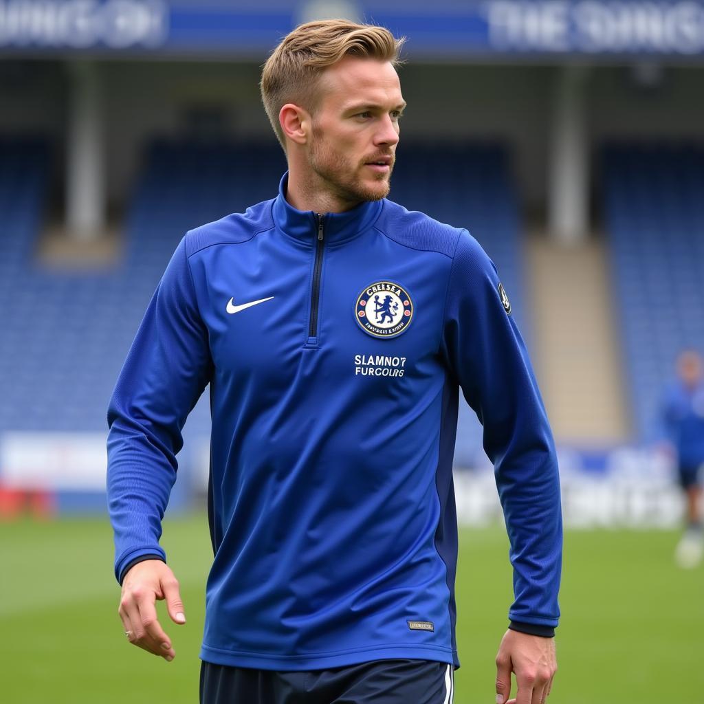 Haaland training in Chelsea kit - Edit