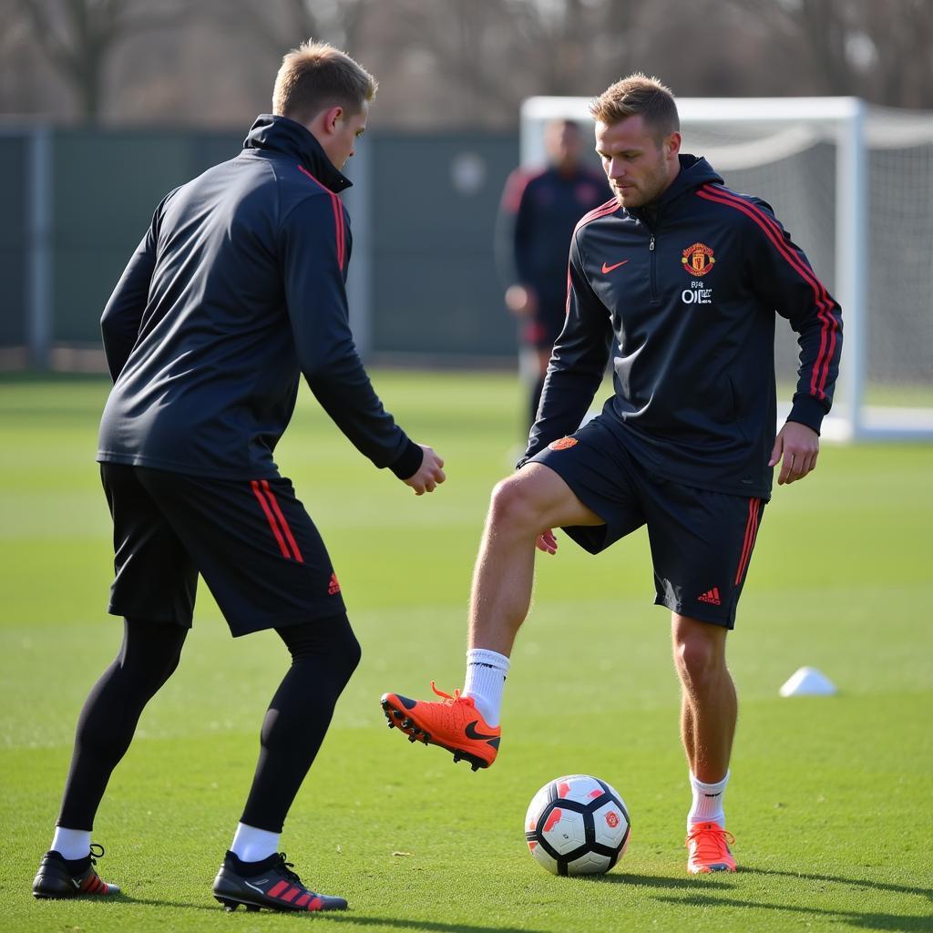 Haaland Training for the United Match