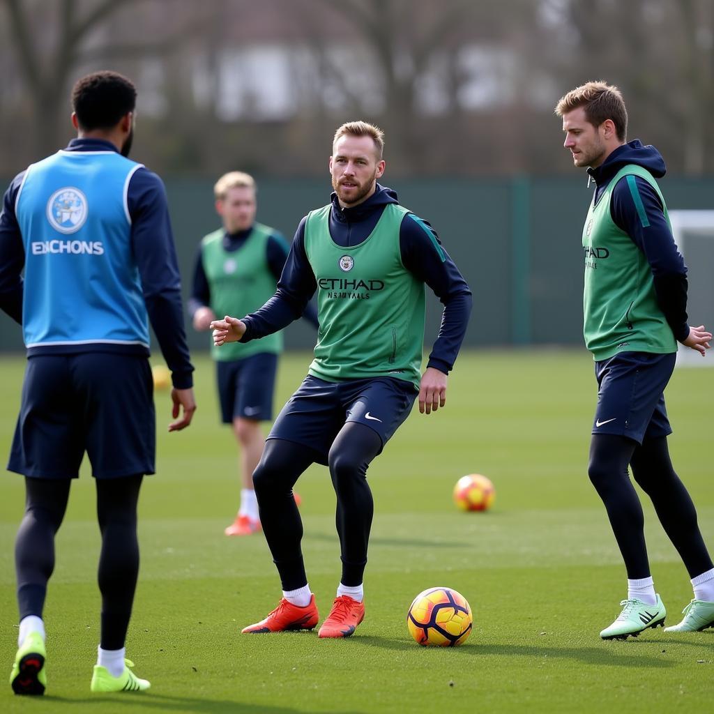 Haaland training with Manchester City