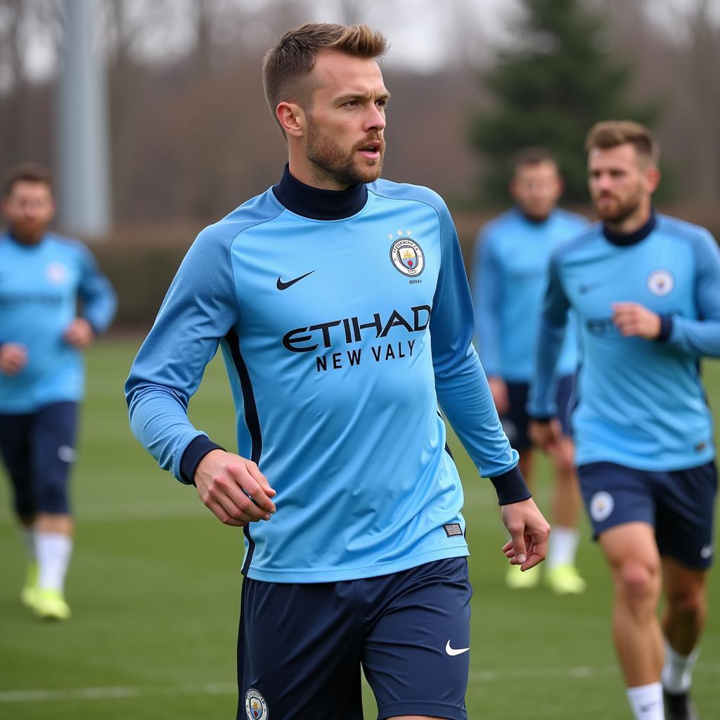 Haaland Training with Manchester City