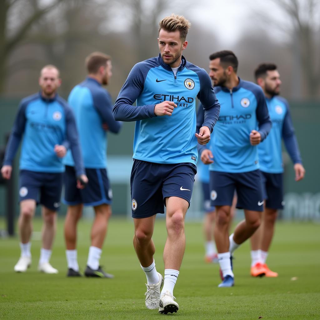 Haaland Training with Manchester City