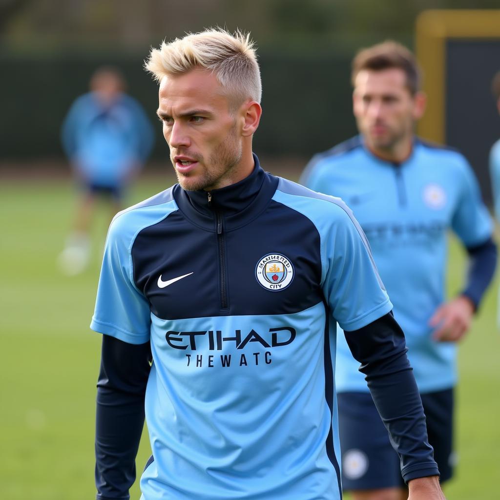 Erling Haaland training with Manchester City