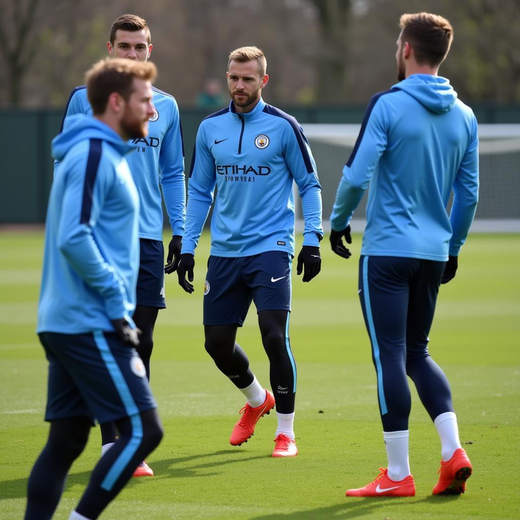 Haaland training with Manchester City