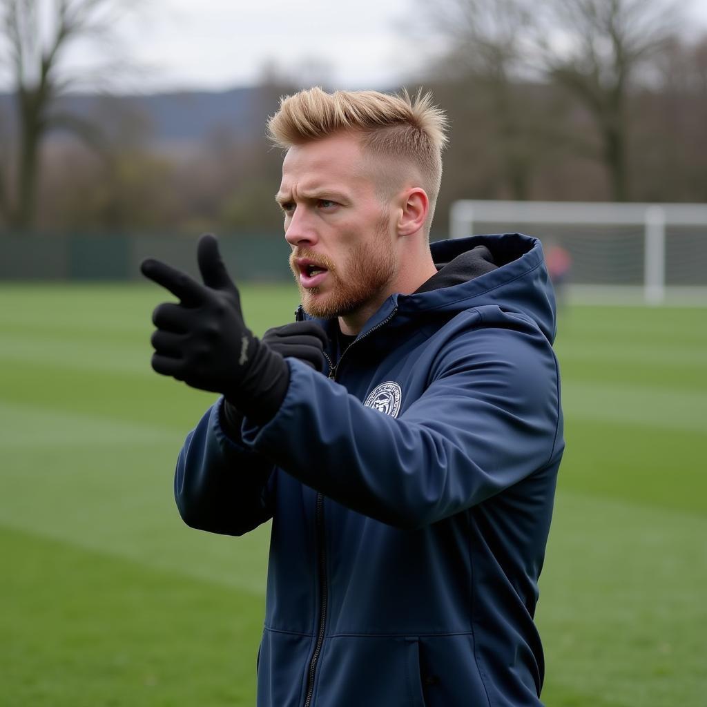 Erling Haaland training for a Premier League match