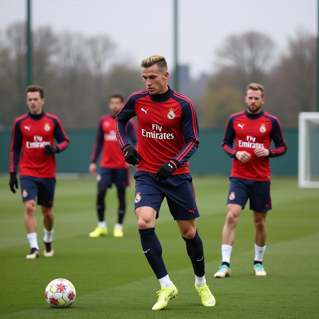 Haaland Training with Real Madrid