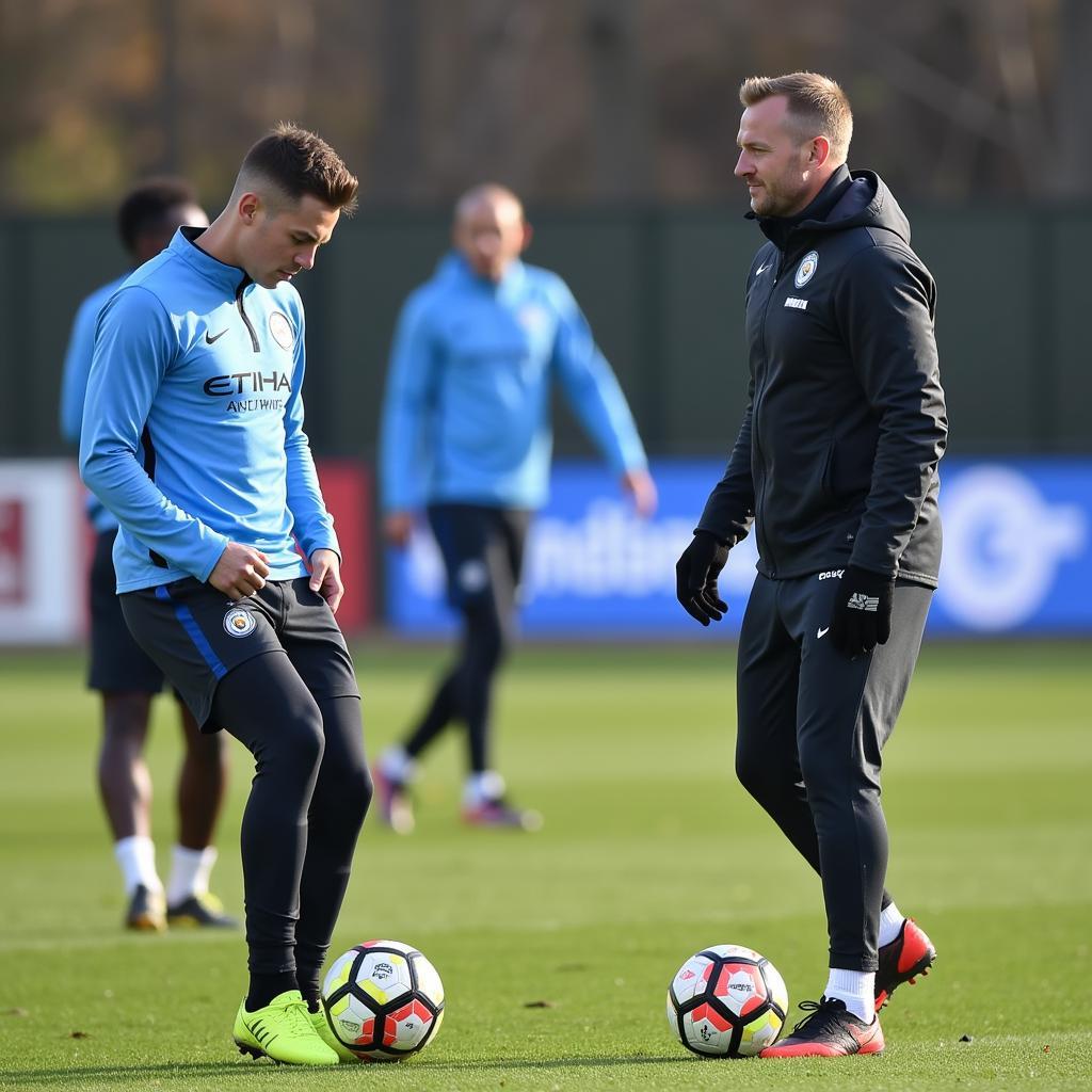 Haaland Training with Man City