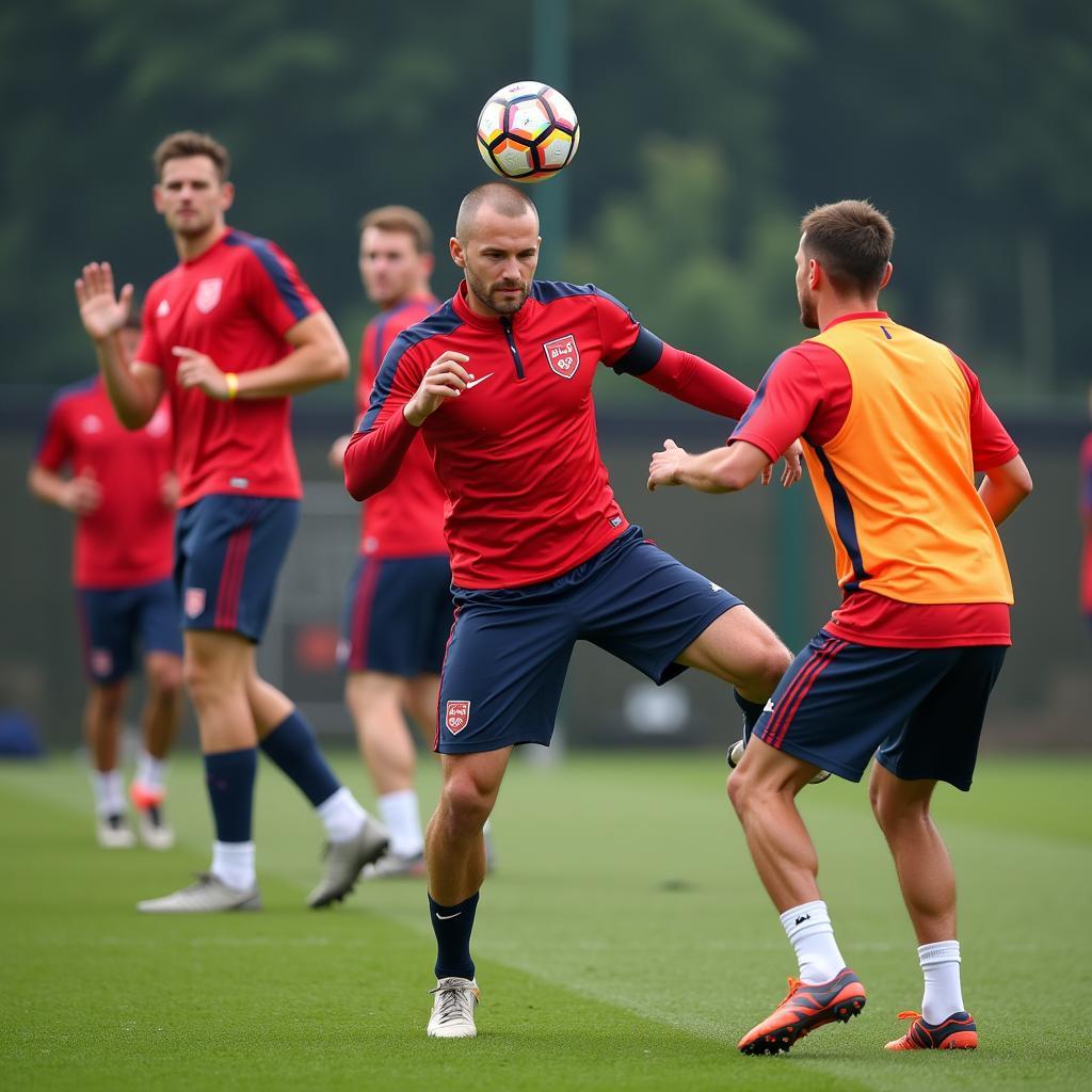 Haaland training with the Norwegian National Team