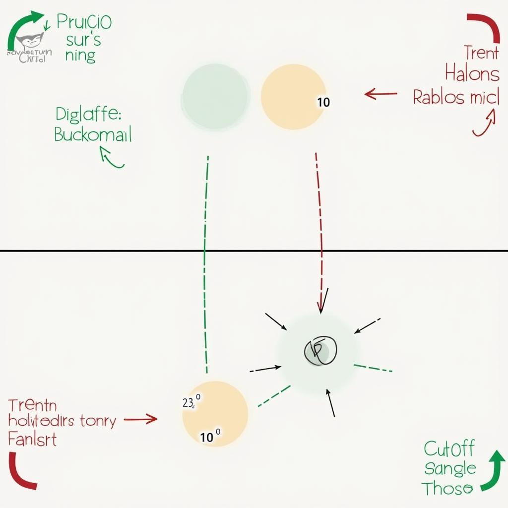 Tactical analysis of Haaland's movement and Trent's defensive positioning.