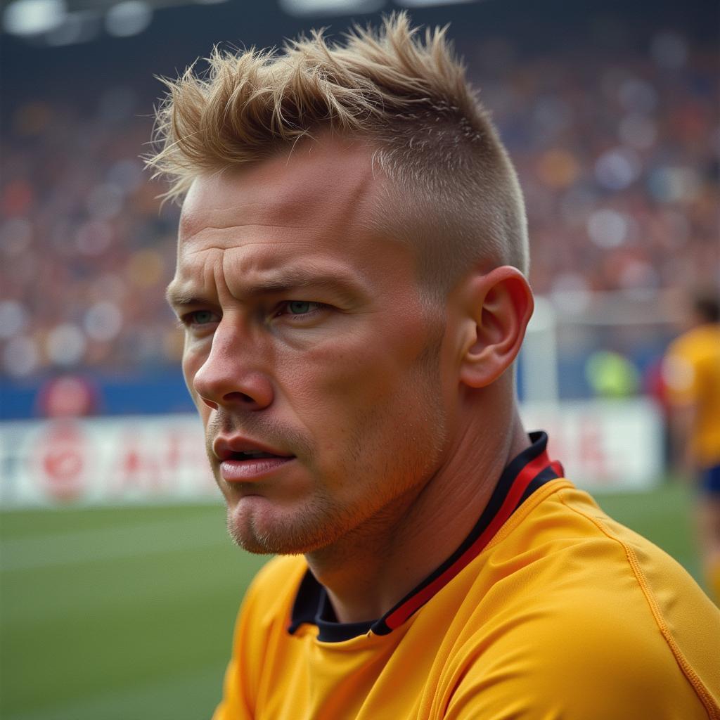 Erling Haaland Sporting His Signature Undercut During a Match