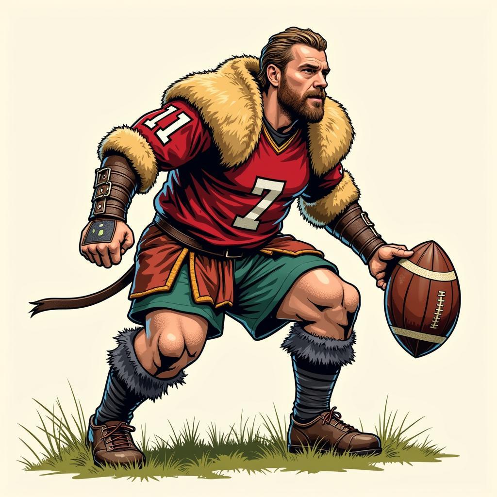 Haaland Viking Illustration