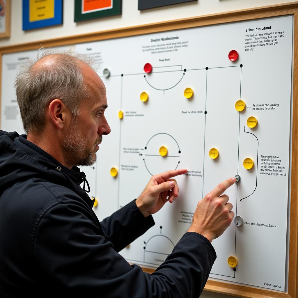 Haaland analyzing Brentford's defense tactics