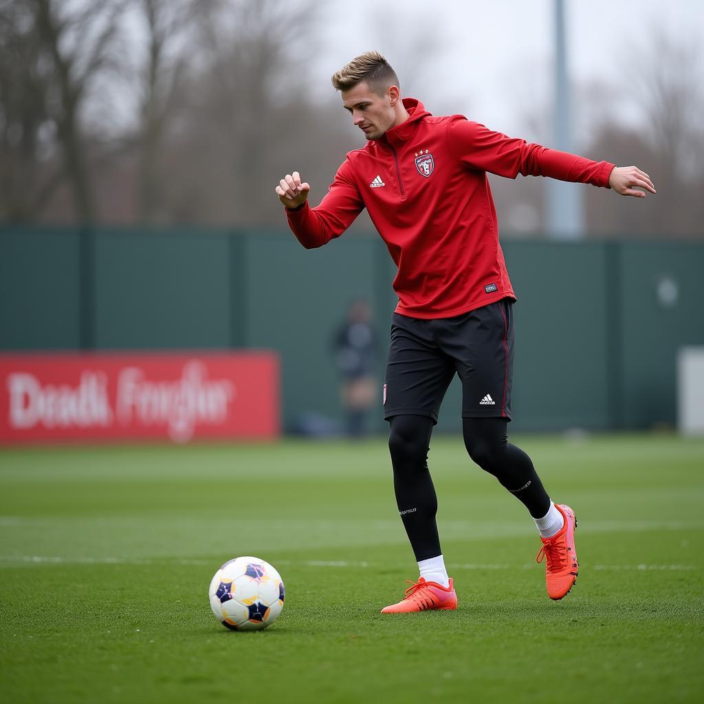 Haaland prepares for a future match against Gladbach