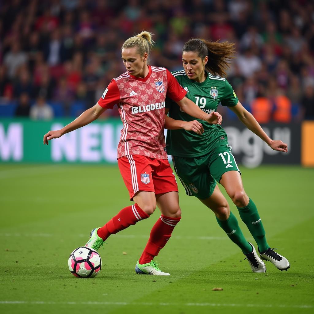 Haaland in a duel with a Wolfsburg player