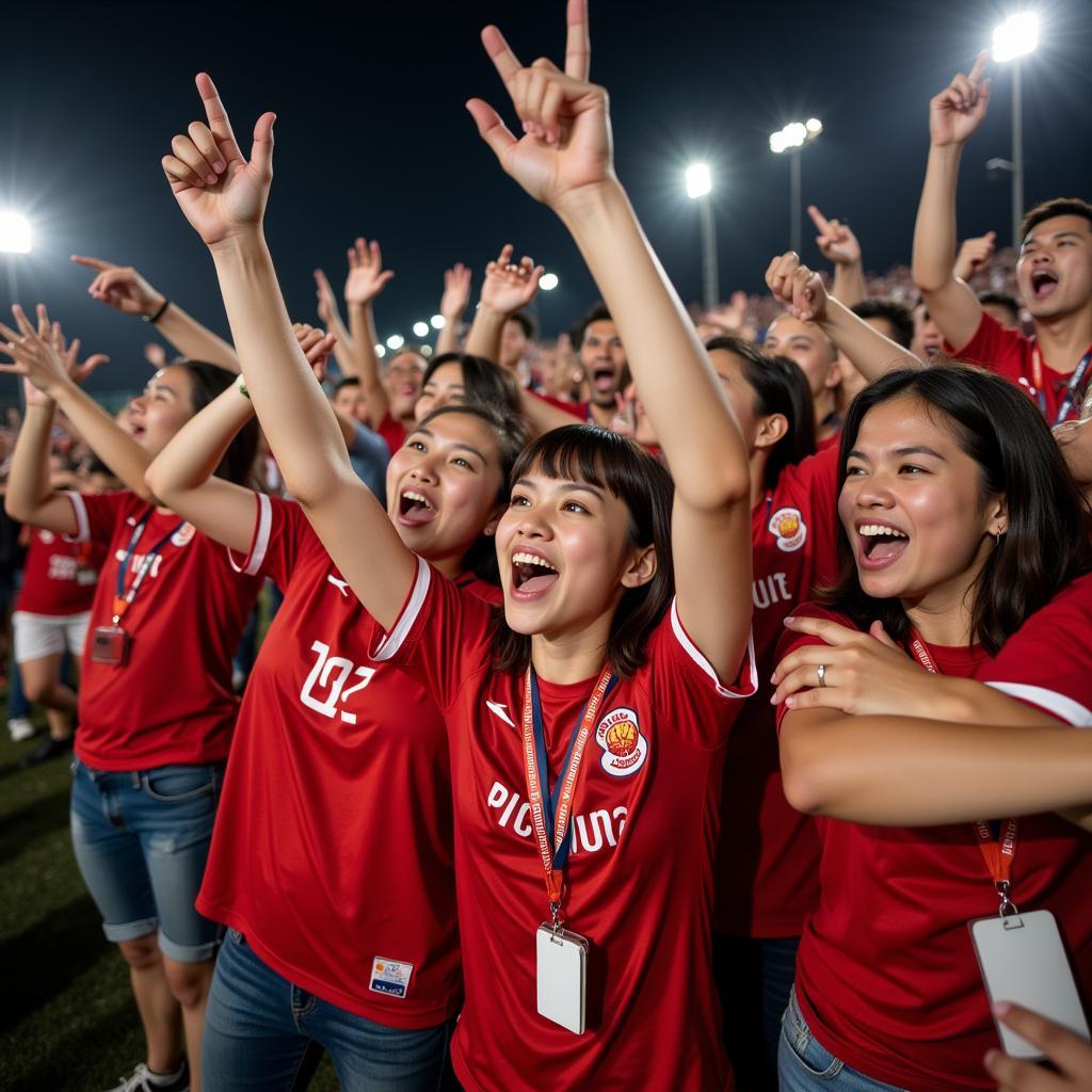 Hai Phong FC Fans Celebrating