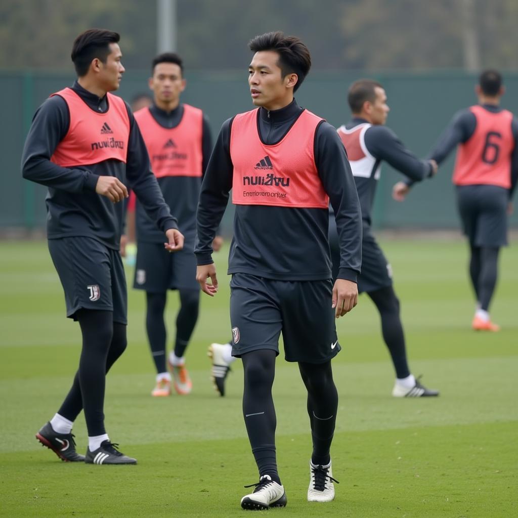 Han Kwang-Song training with Juventus