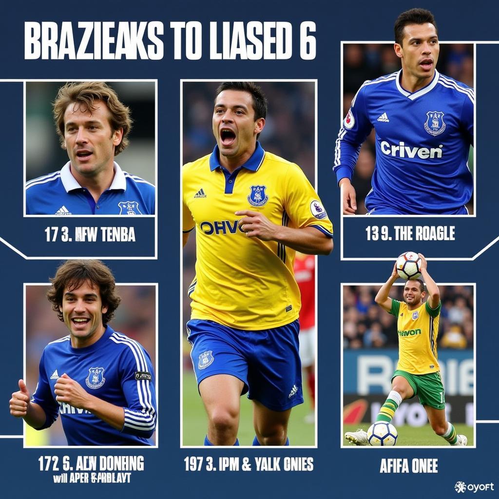 Historical Everton Brazilian Players in Action