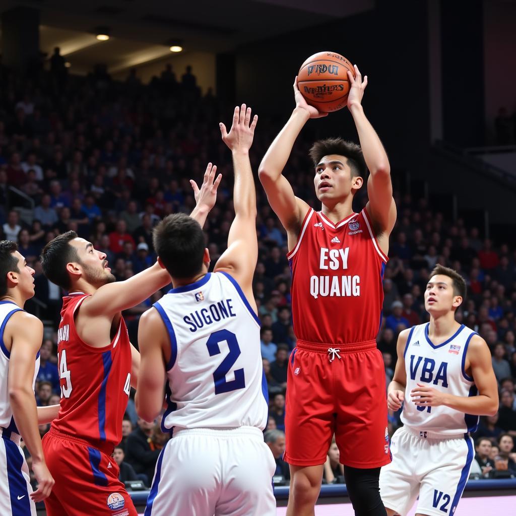 Huynh Vinh Quang in action during a VBA game