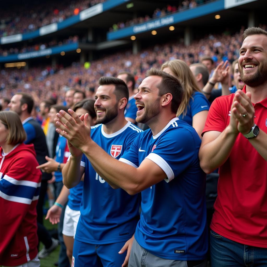 Icelandic Fans Celebrating