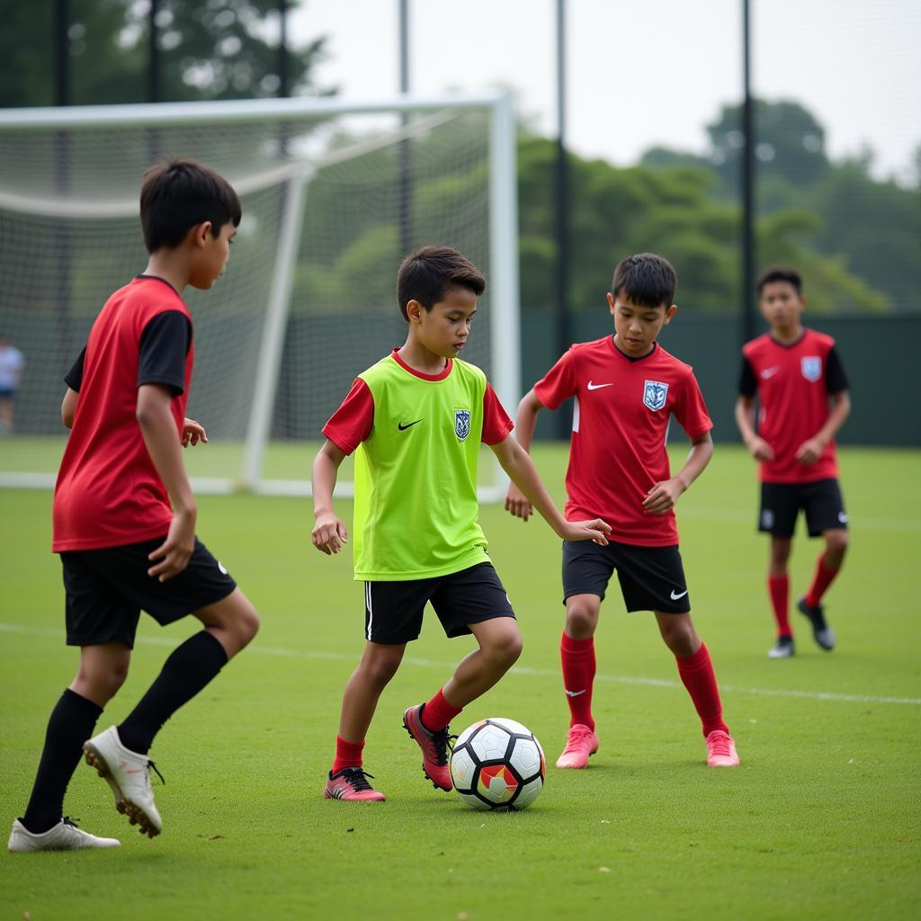 Indonesian Football Players Training