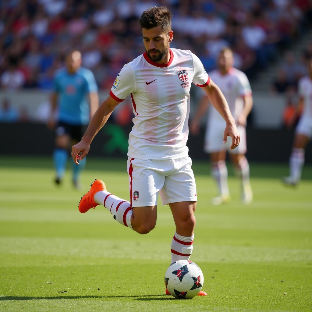 J. Kohler controlling the midfield during a match