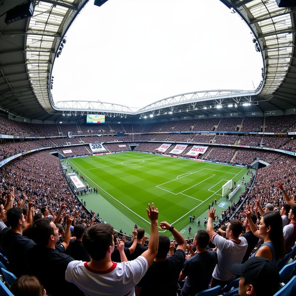 Juventus fans showing support