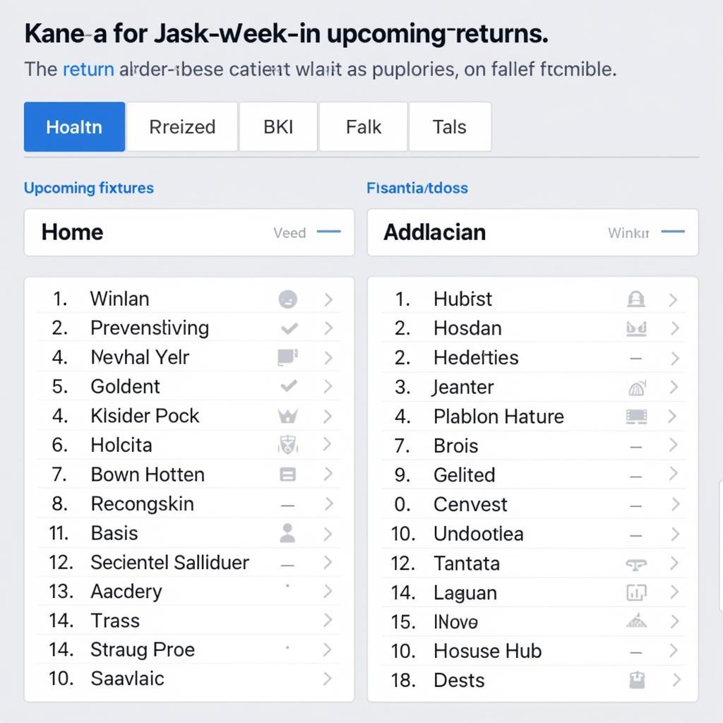 Kane and Haaland Upcoming Fixture Difficulty Rating