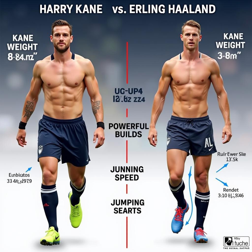 Harry Kane and Erling Haaland Physical Attributes Comparison