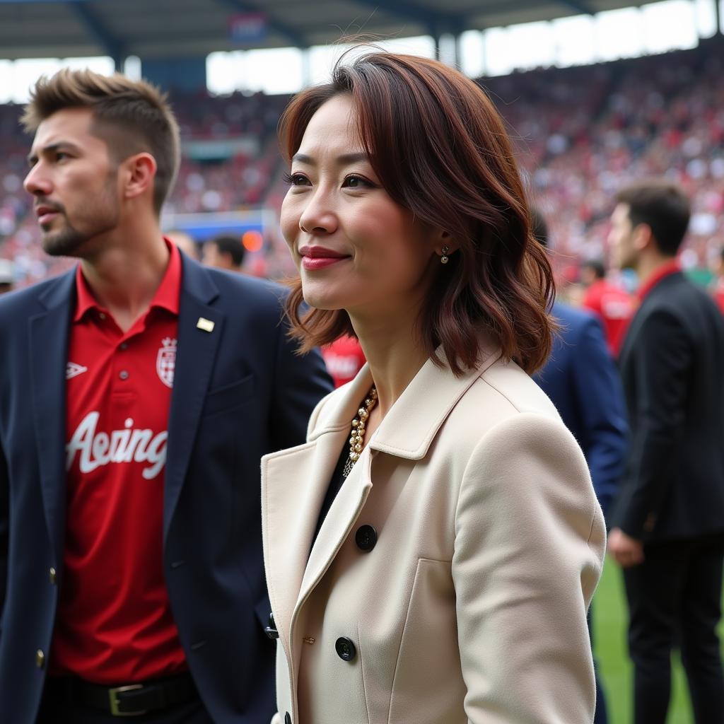 Lam Chi Khanh at a Football Event