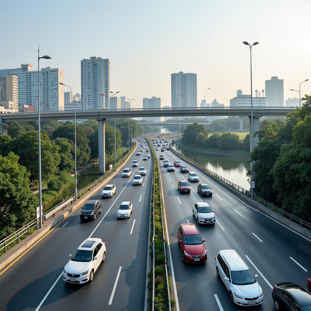 Linh Xuan Overpass Traffic Flow