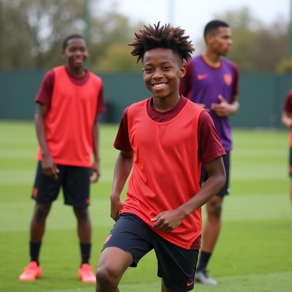 Maitland-Niles during his time at Arsenal's youth academy