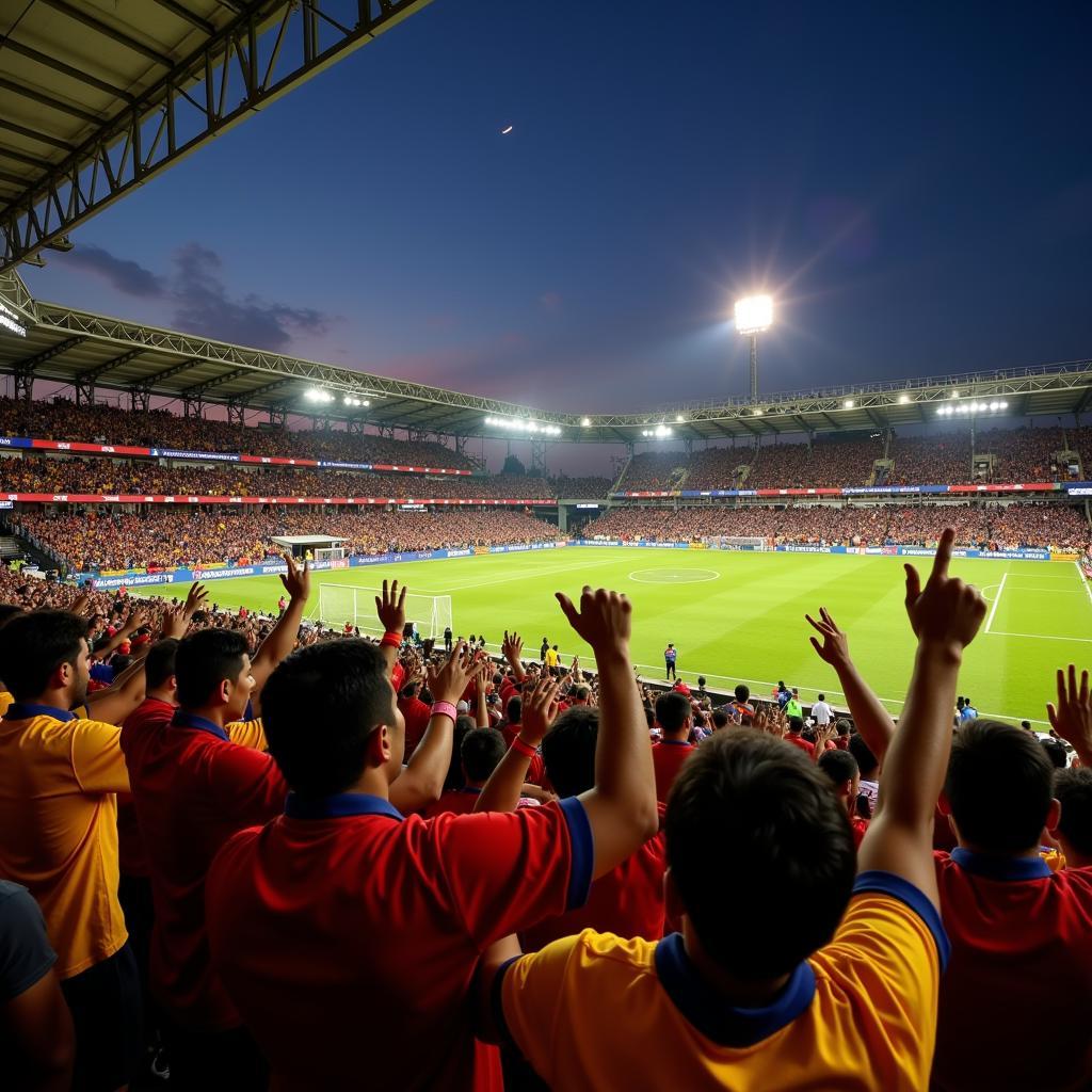 Malaysian Football Fans Celebrating