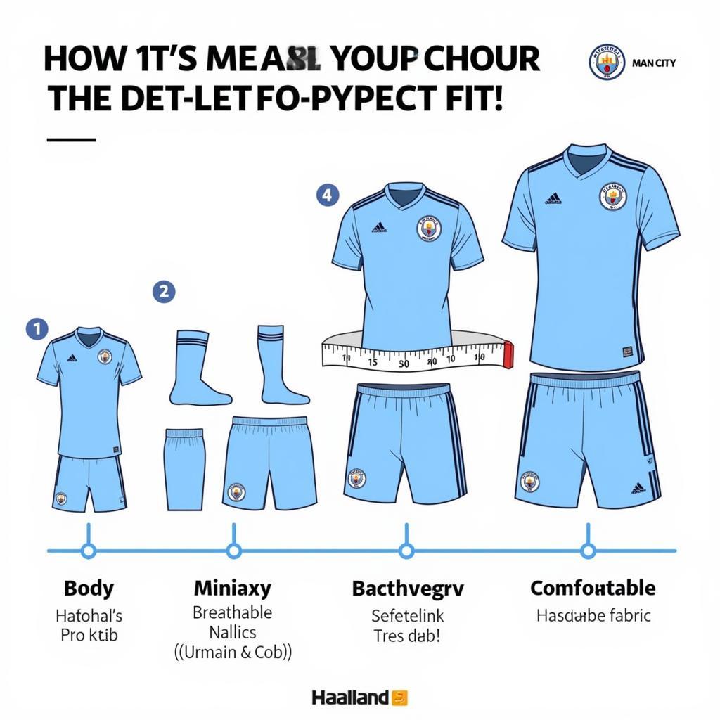 Man City Haaland Kids Away Kit Fitting Guide