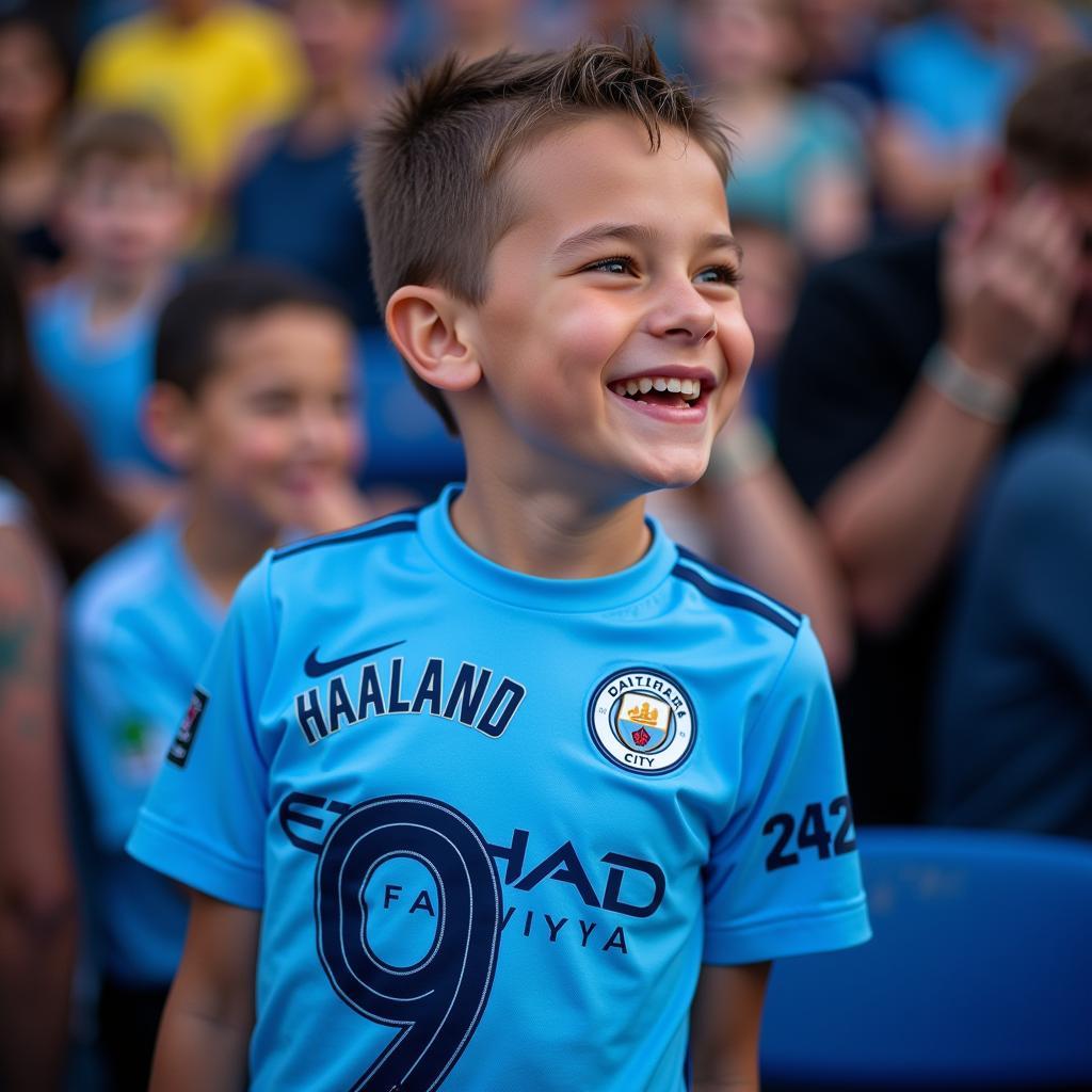 Man City Haaland Kids Kit 2023/24 Home