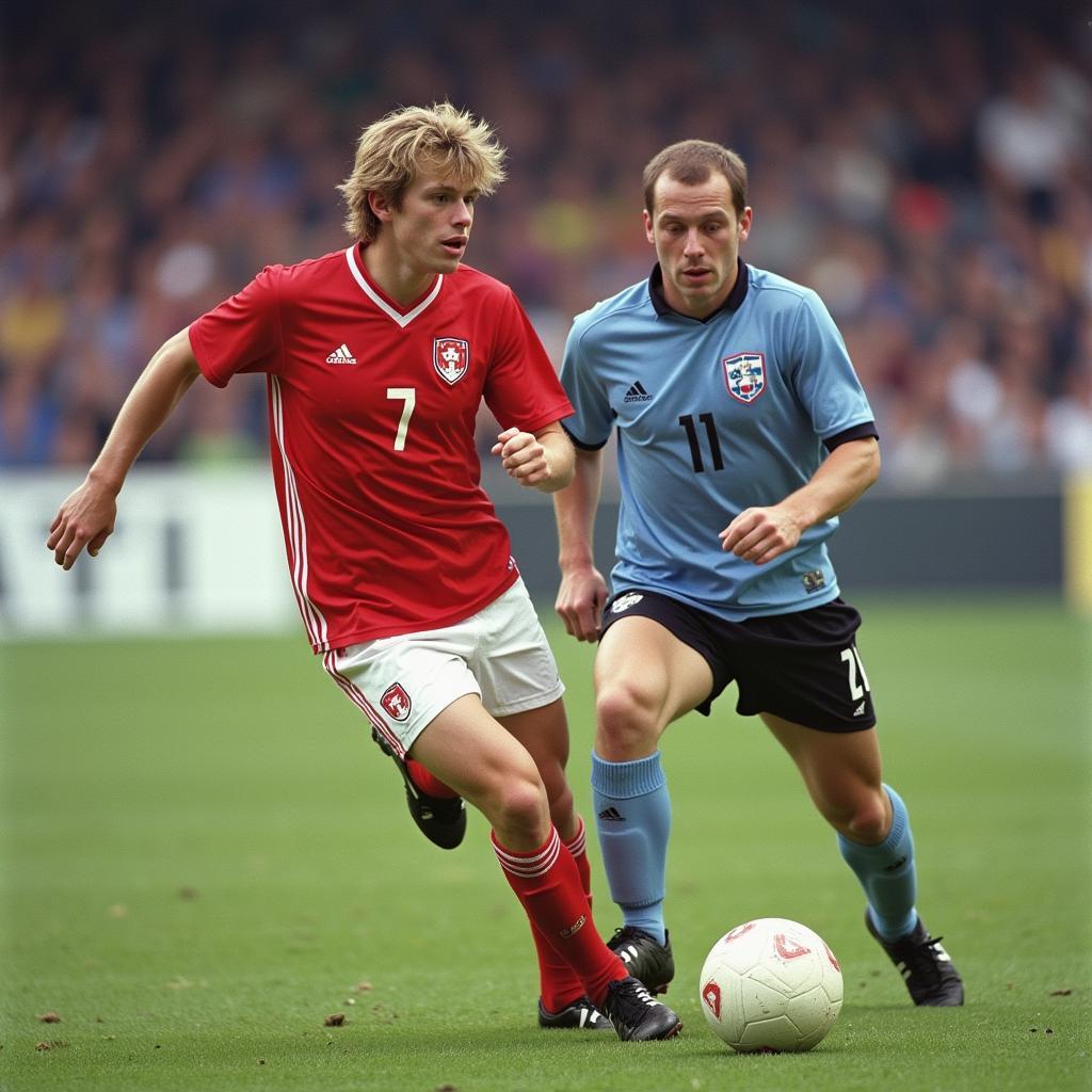 Markus Haaland in his youth, playing football