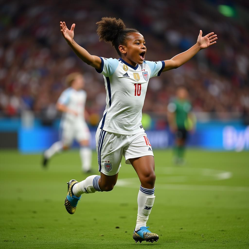 Kylian Mbappé Celebrates a Goal in the 2018 World Cup