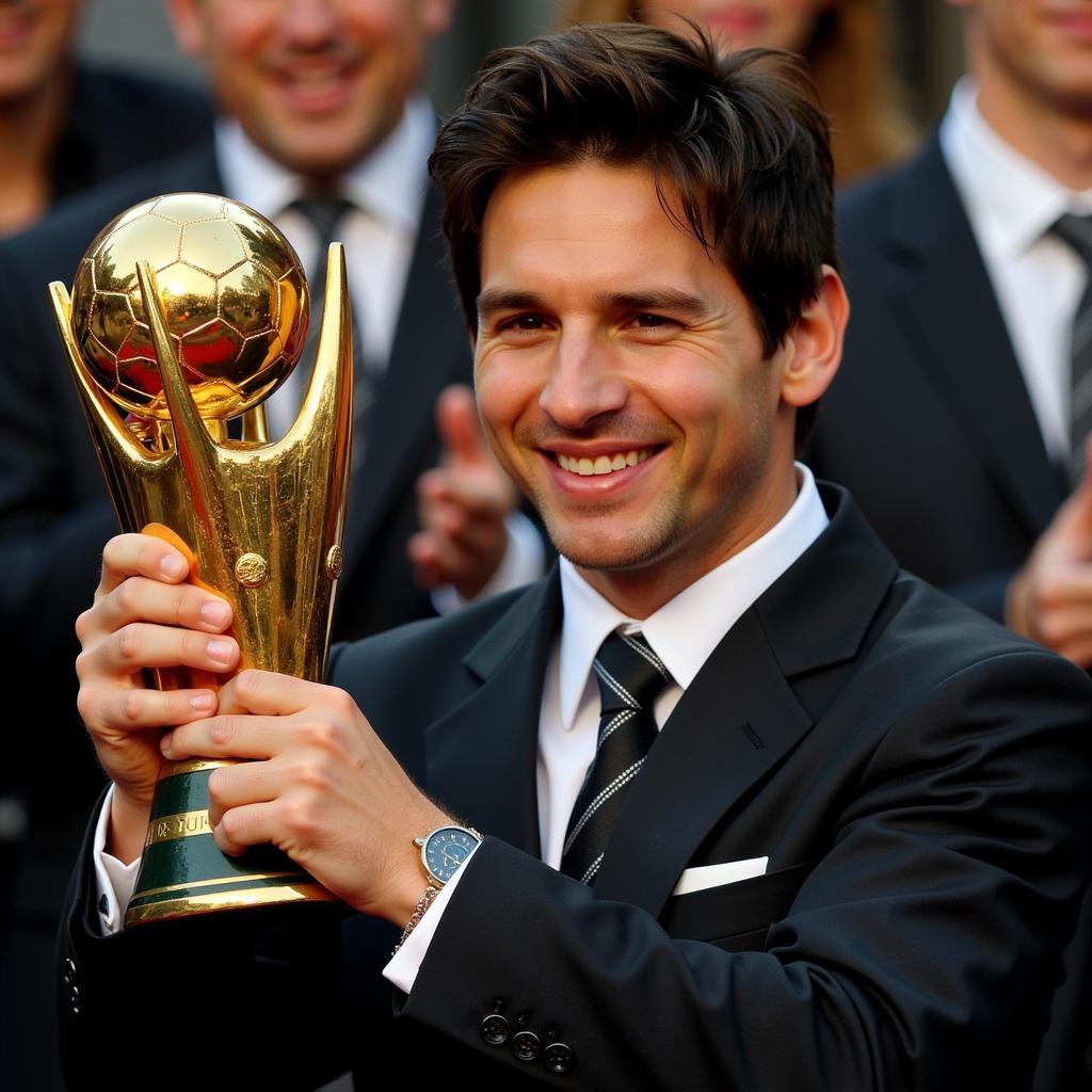 Lionel Messi Wins his First Ballon d'Or in 2009