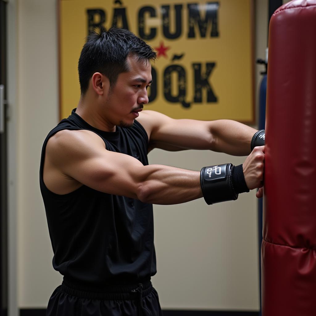 Nguyen Hong Son training