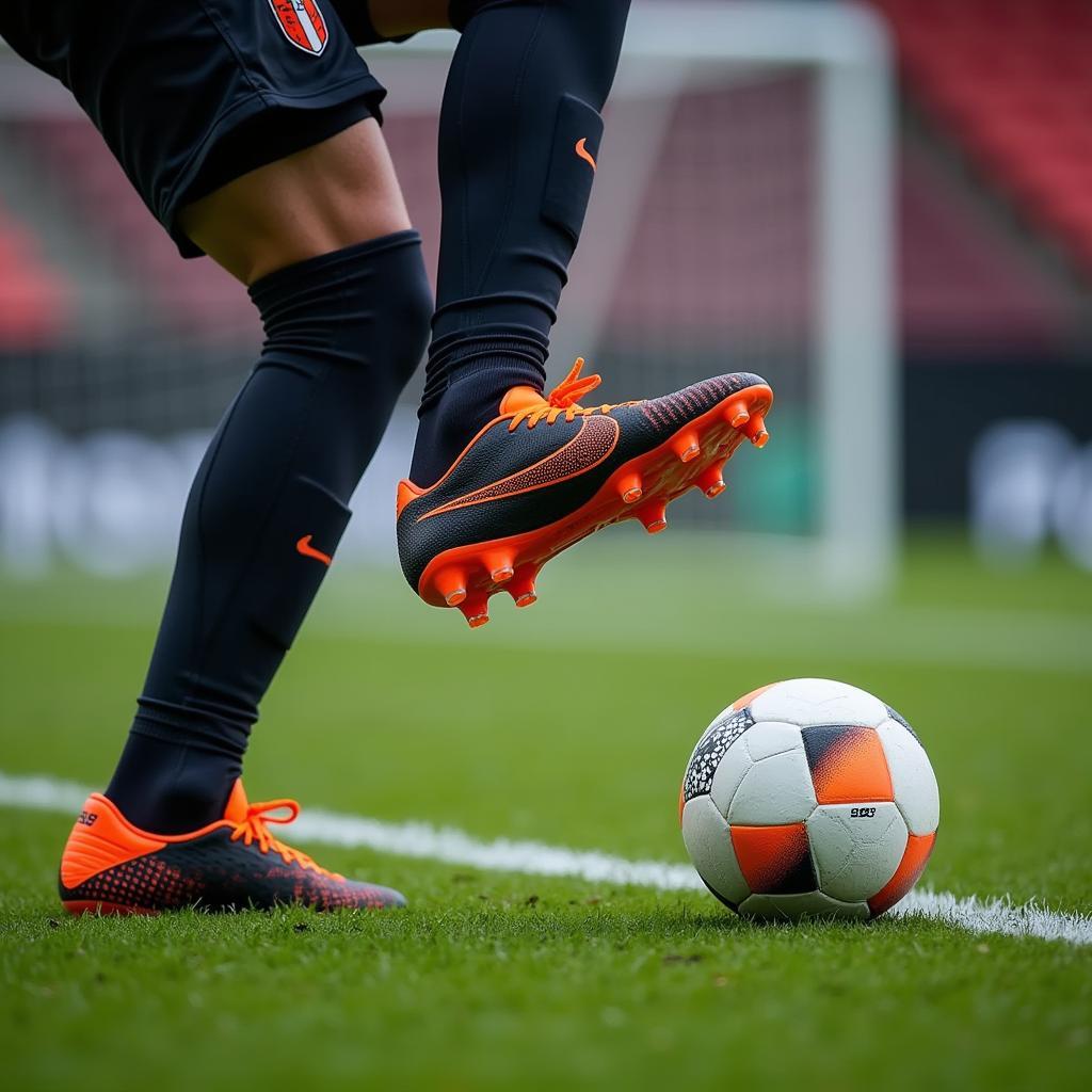 Action shot of a player wearing the Nike Phantom GX II Elite x Haaland FG/MG boots