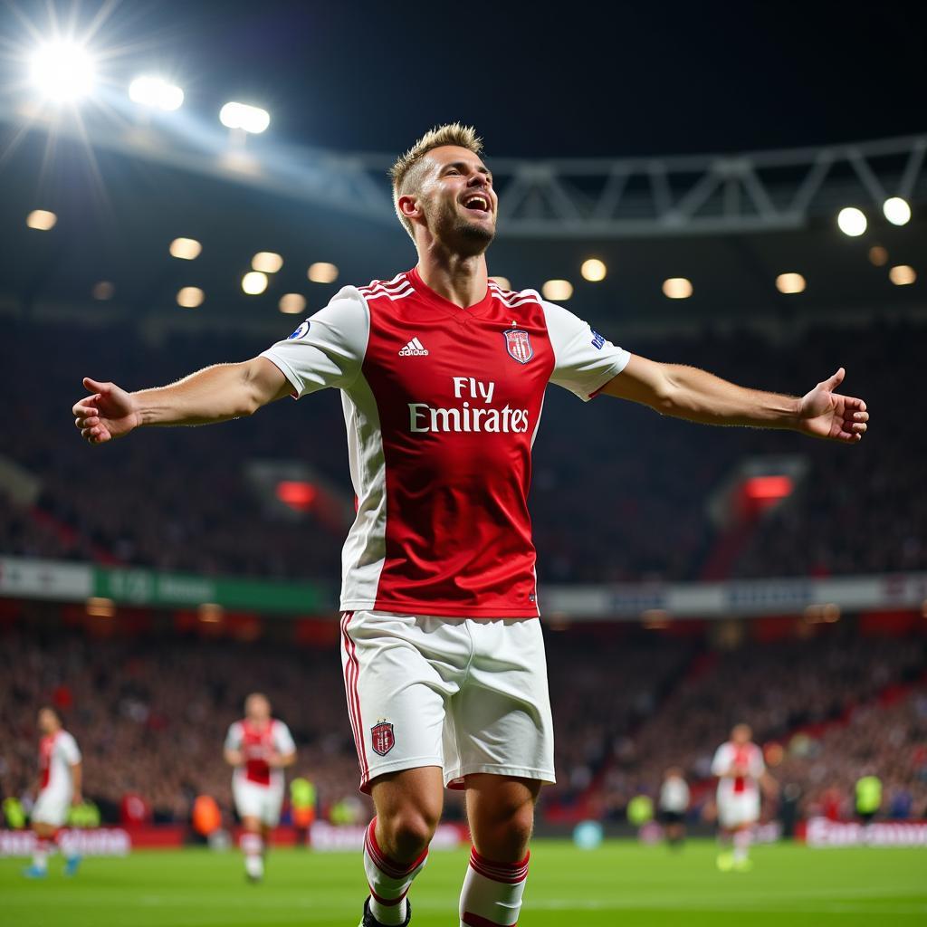 Erling Haaland celebrates a goal for his team