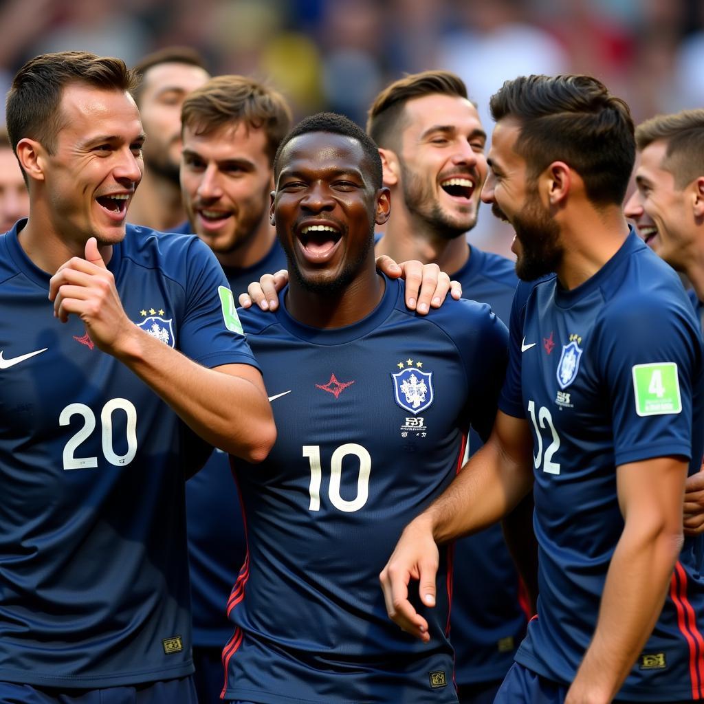 Paul Pogba Celebrating World Cup Win