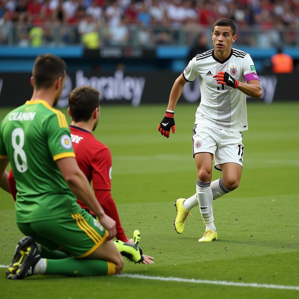 Penalty Taker Analyzing Goalkeeper