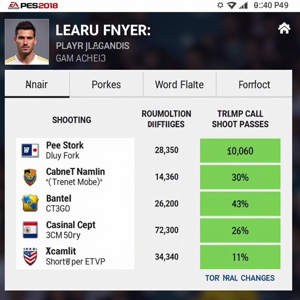 PES 2018 Player Stats Update