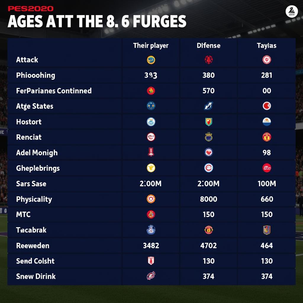 PES 2020 Player Stats Overview