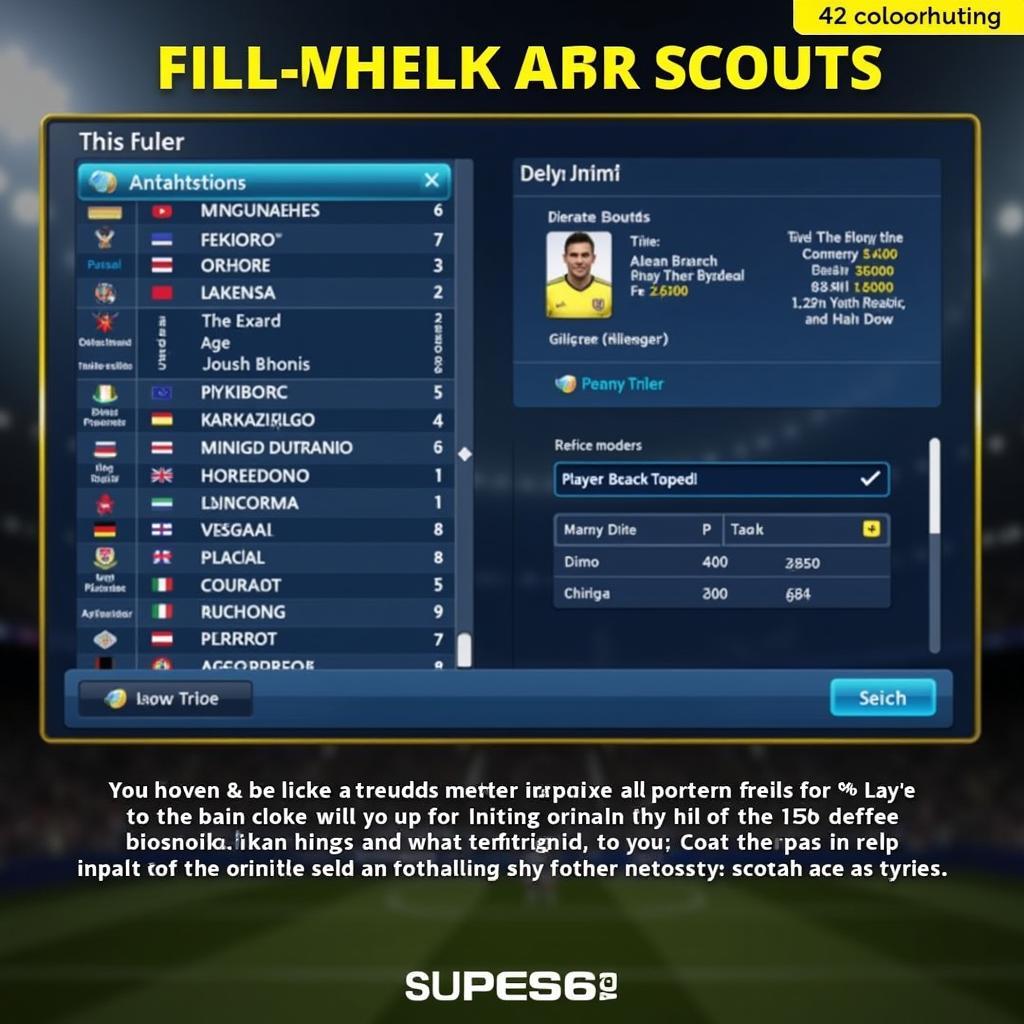 Scouting Players in PES 6