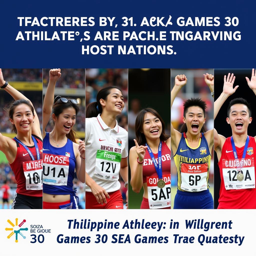 Filipino Athletes Celebrating Victory