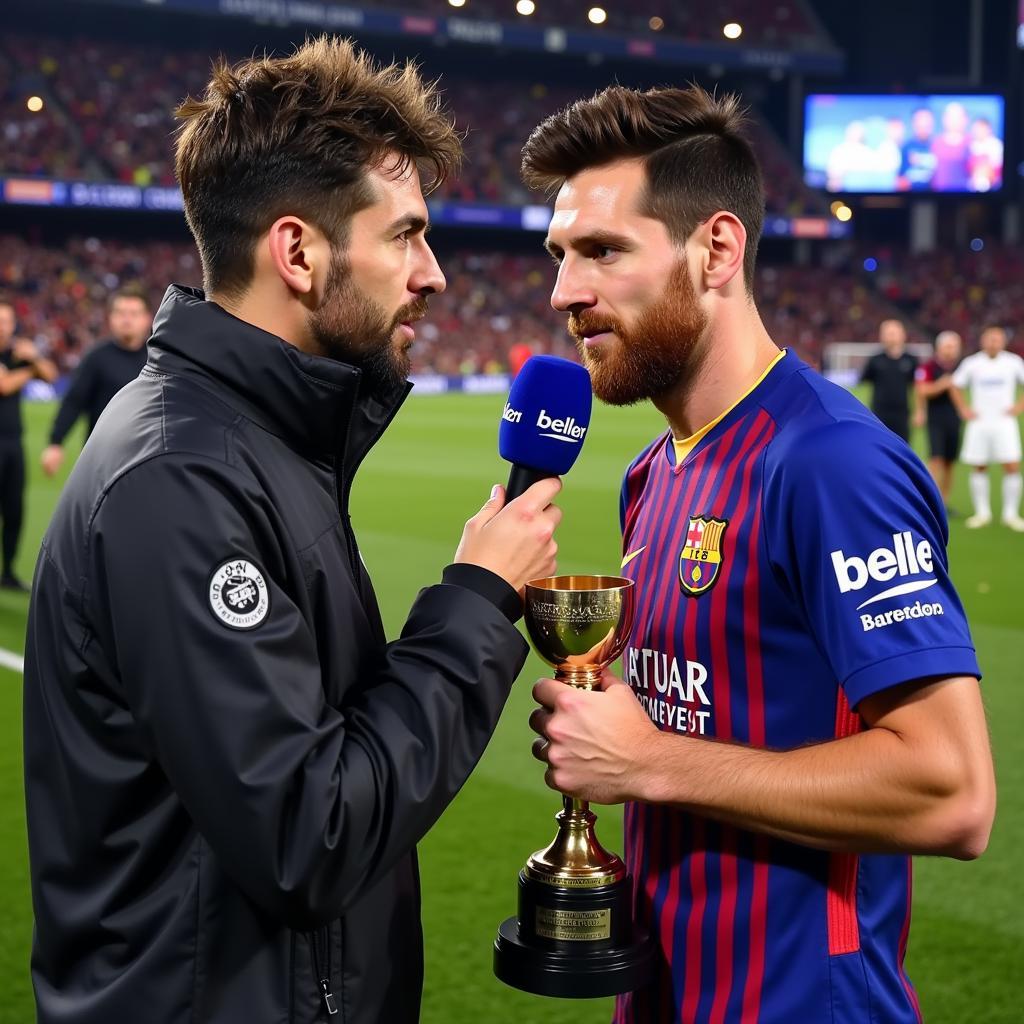 Piqué Interviews Messi