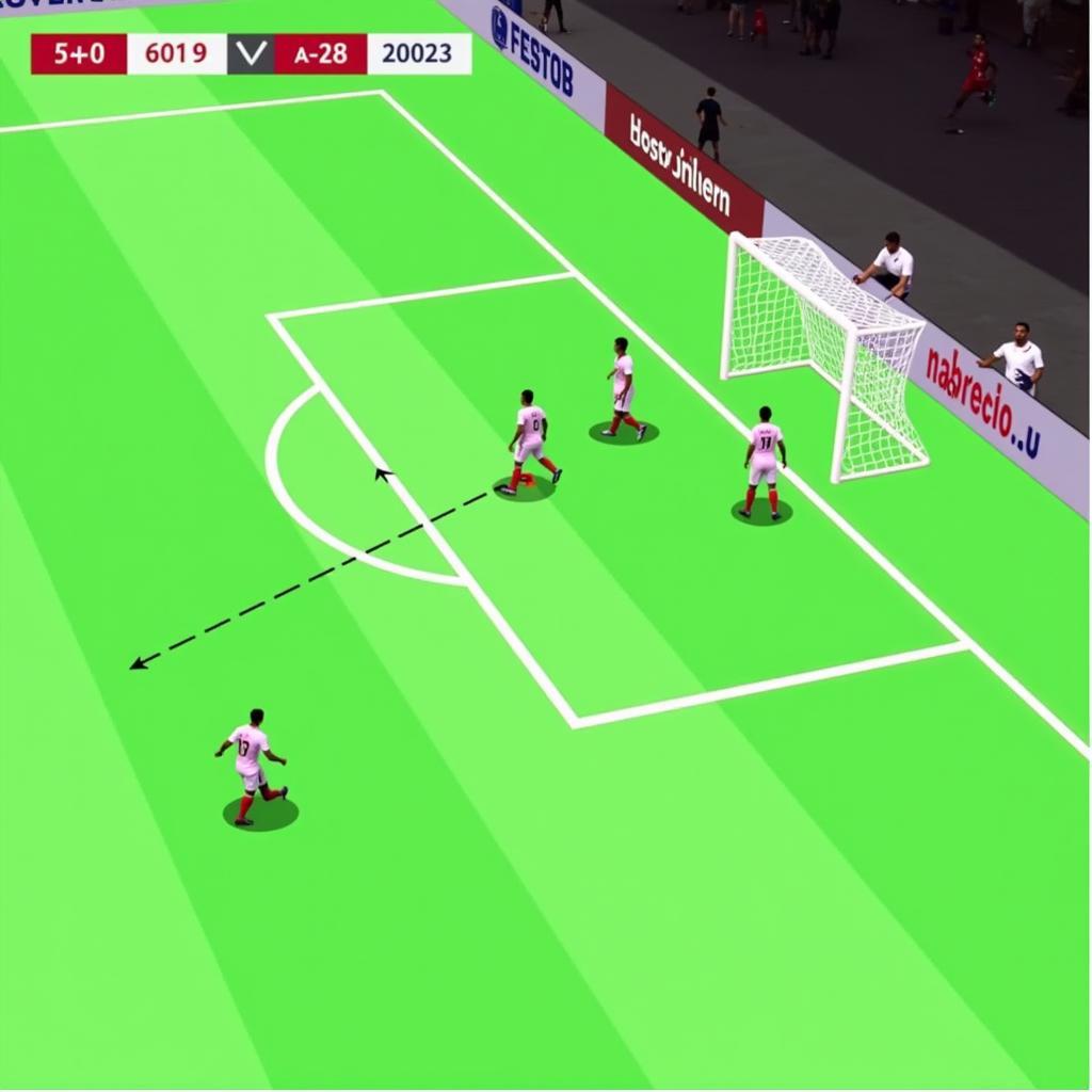 Player adapting to one-footedness using tactical positioning