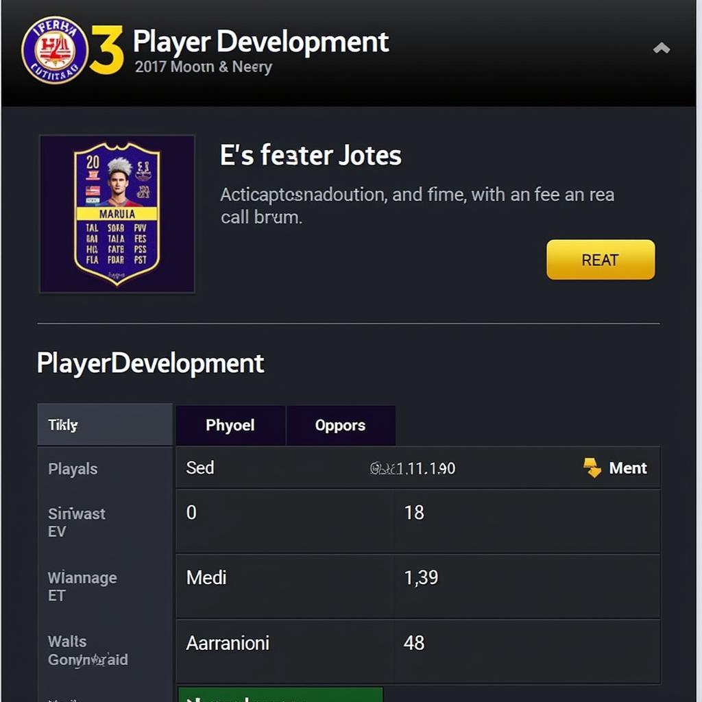 Player Development in FIFA Online 3