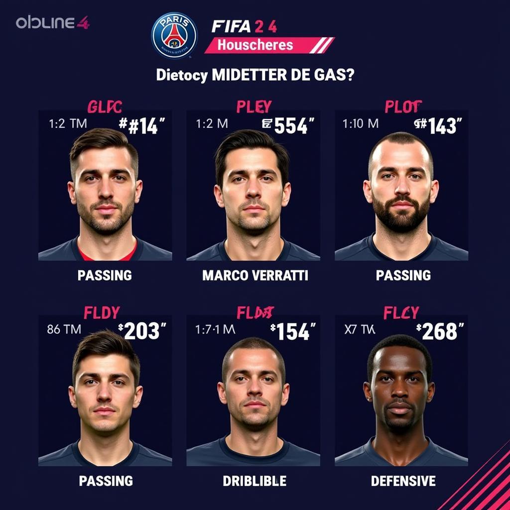 PSG Midfielders in FO4