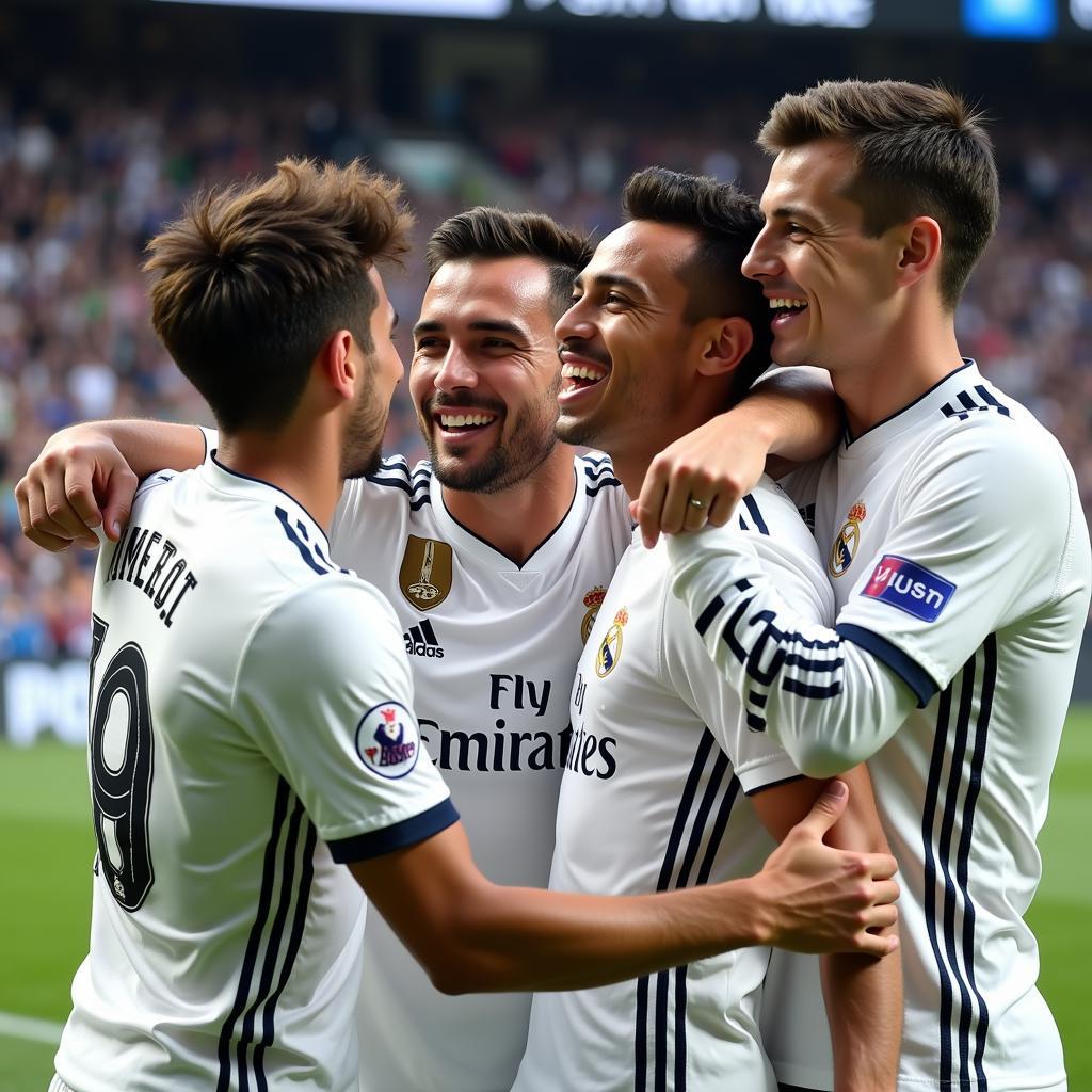 Real Madrid's Diverse Squad Celebration